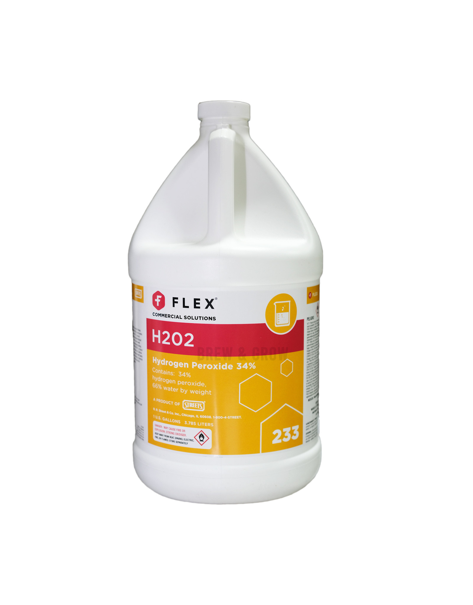 Flex FLEX Liquid H202 (34% Hydrogen Peroxide)  - 1 Gal