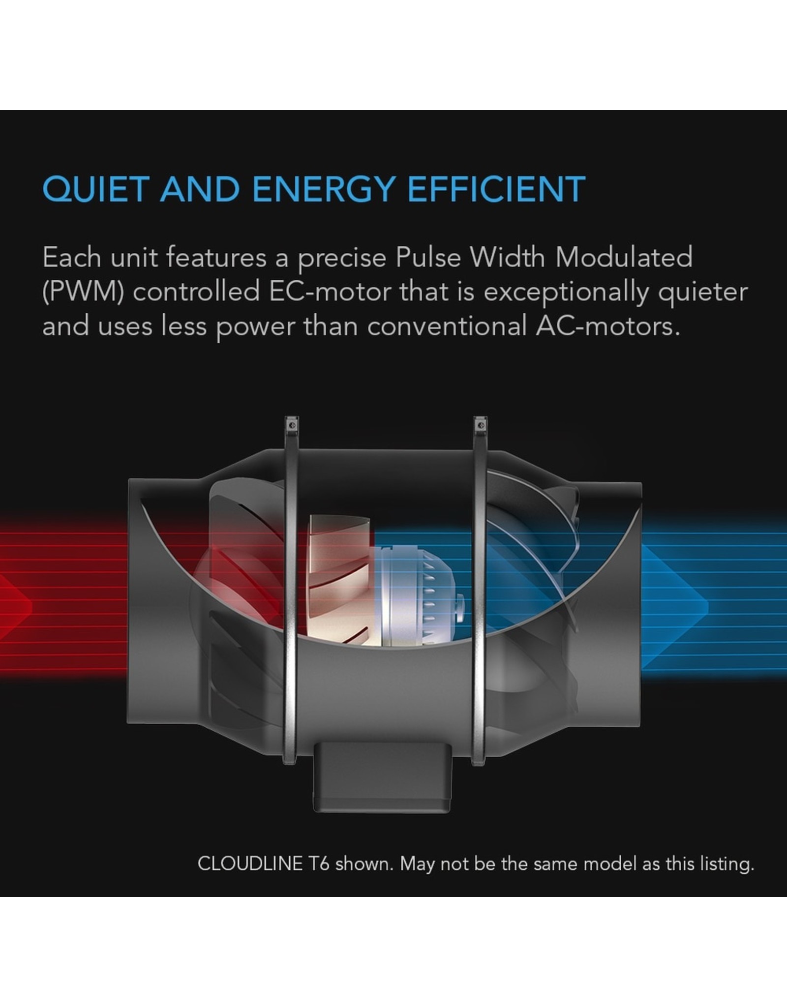 AC Infinity CLOUDLINE T4 - 4" Duct Fan w/  Temperature and Humidity Control