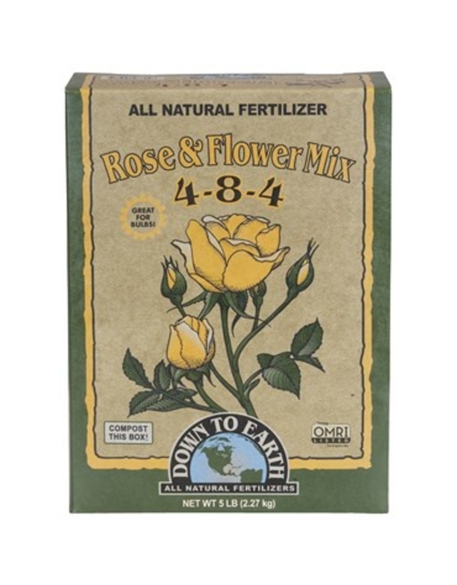 Down To Earth Down To Earth Rose and Flower Mix (4-8-4) - 5 lb