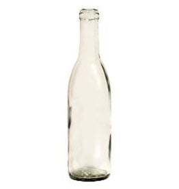 Wine Bottle 375mL Clear 24/CS - Semi-Bordeaux