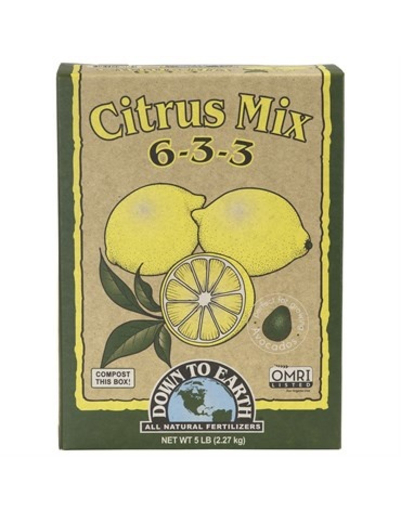 Down To Earth Down To Earth  Citrus Mix  6-3-3 - 5lb