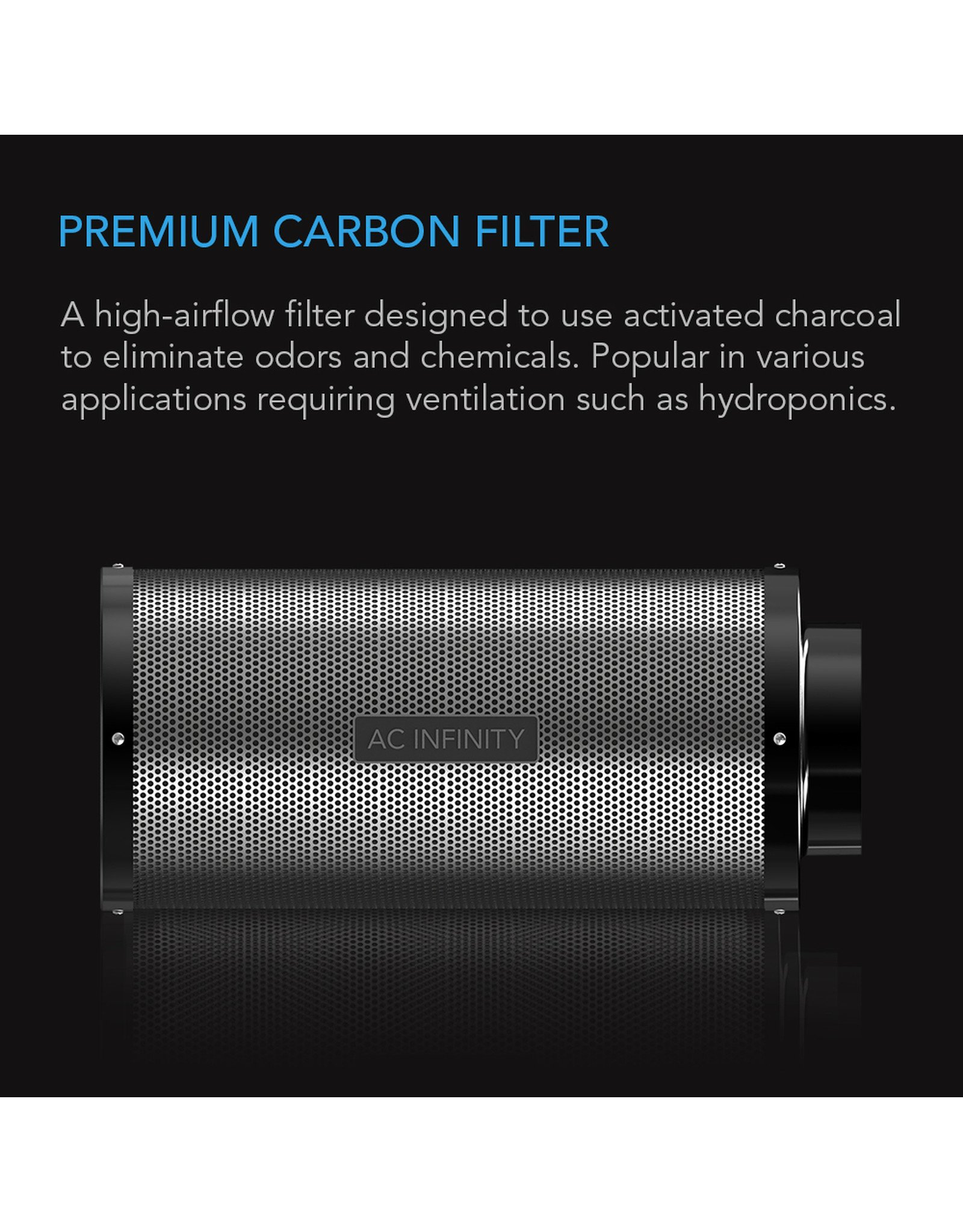 AC Infinity AC Infinity Duct Carbon Filter w/ Australian Charcoal - 8"