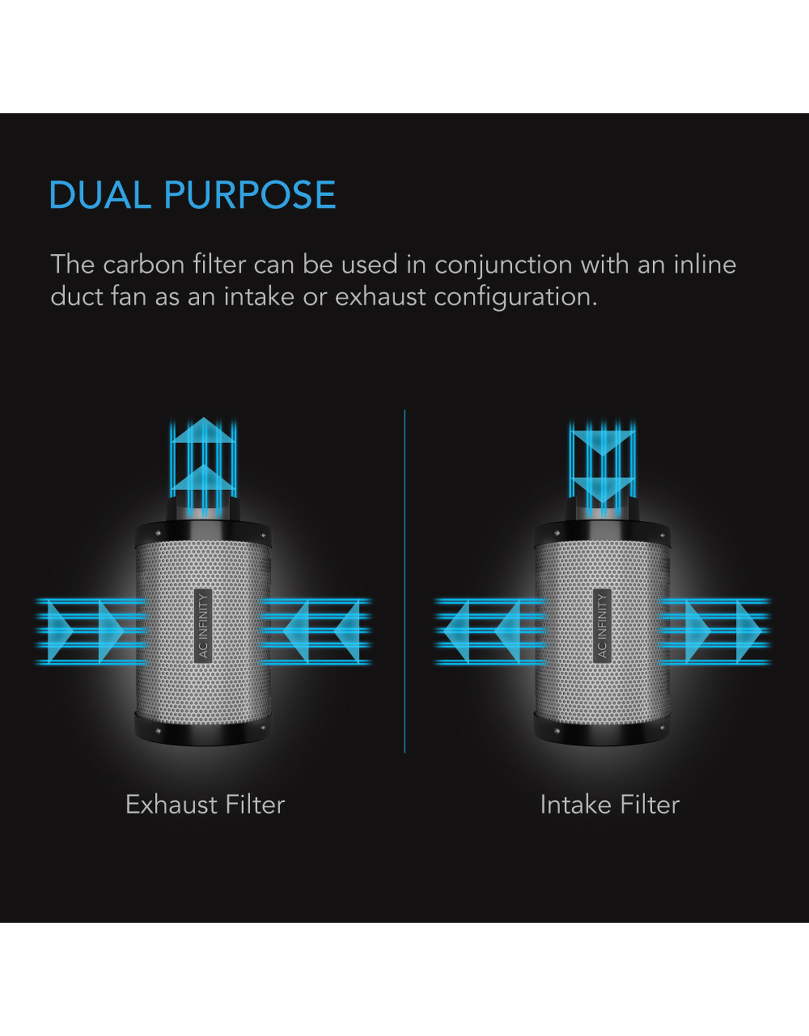 AC Infinity AC Infinity Duct Carbon Filter w/ Australian Charcoal - 12"