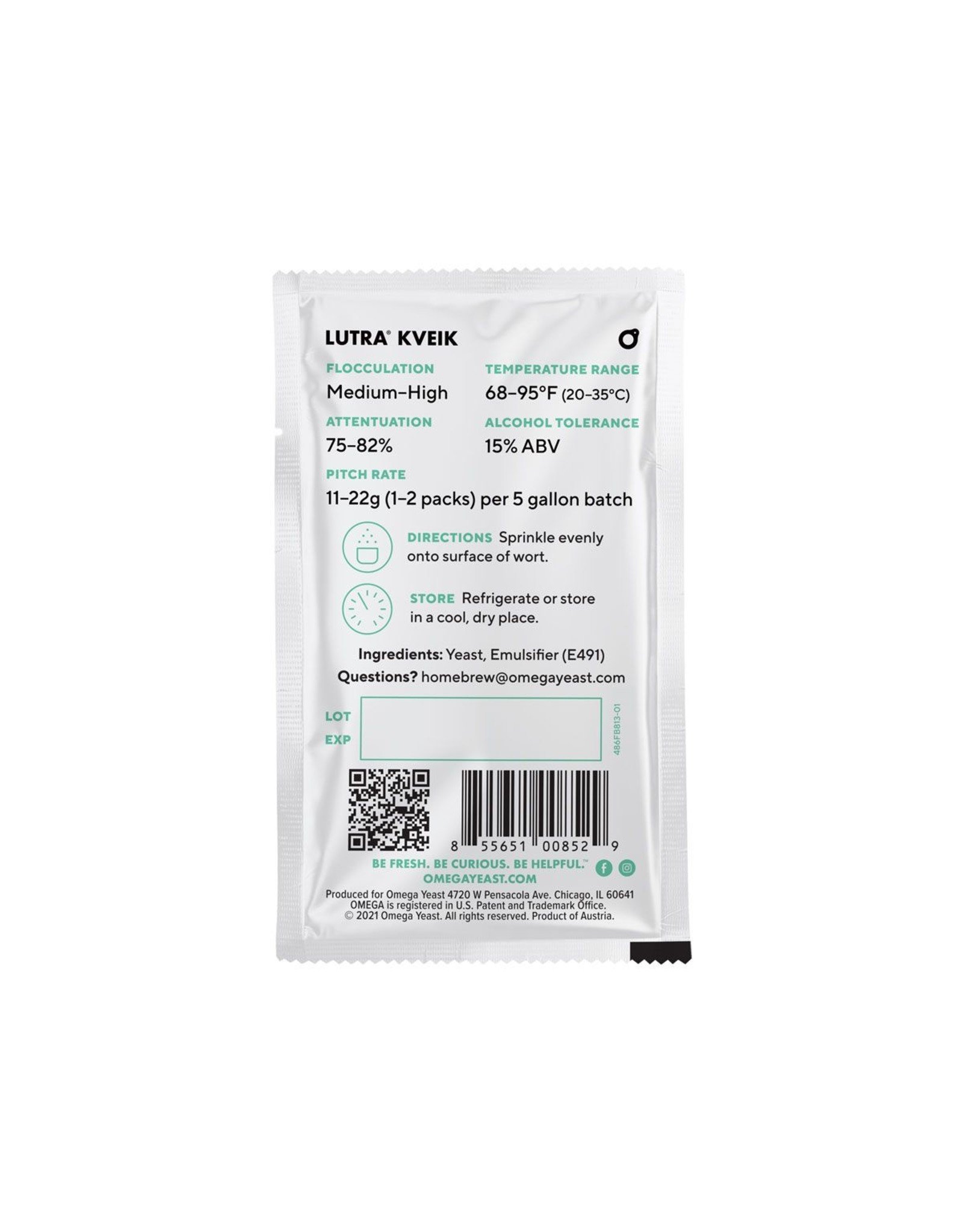 Omega Omega Yeast - DRIED Lutra Kveik