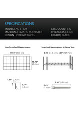 AC Infinity Grow Tent Trellis Netting, Flexible Elastic Cords - 2' X 4’