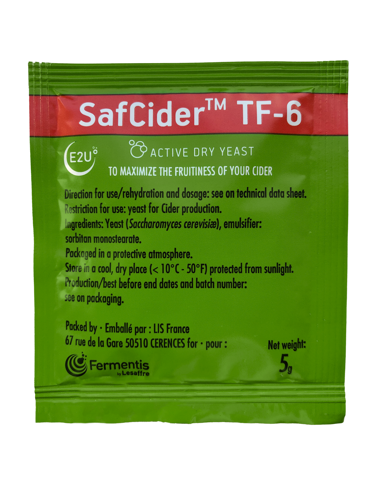 Fermentis Fermentis SafCider TF-6Yeast 5 gram