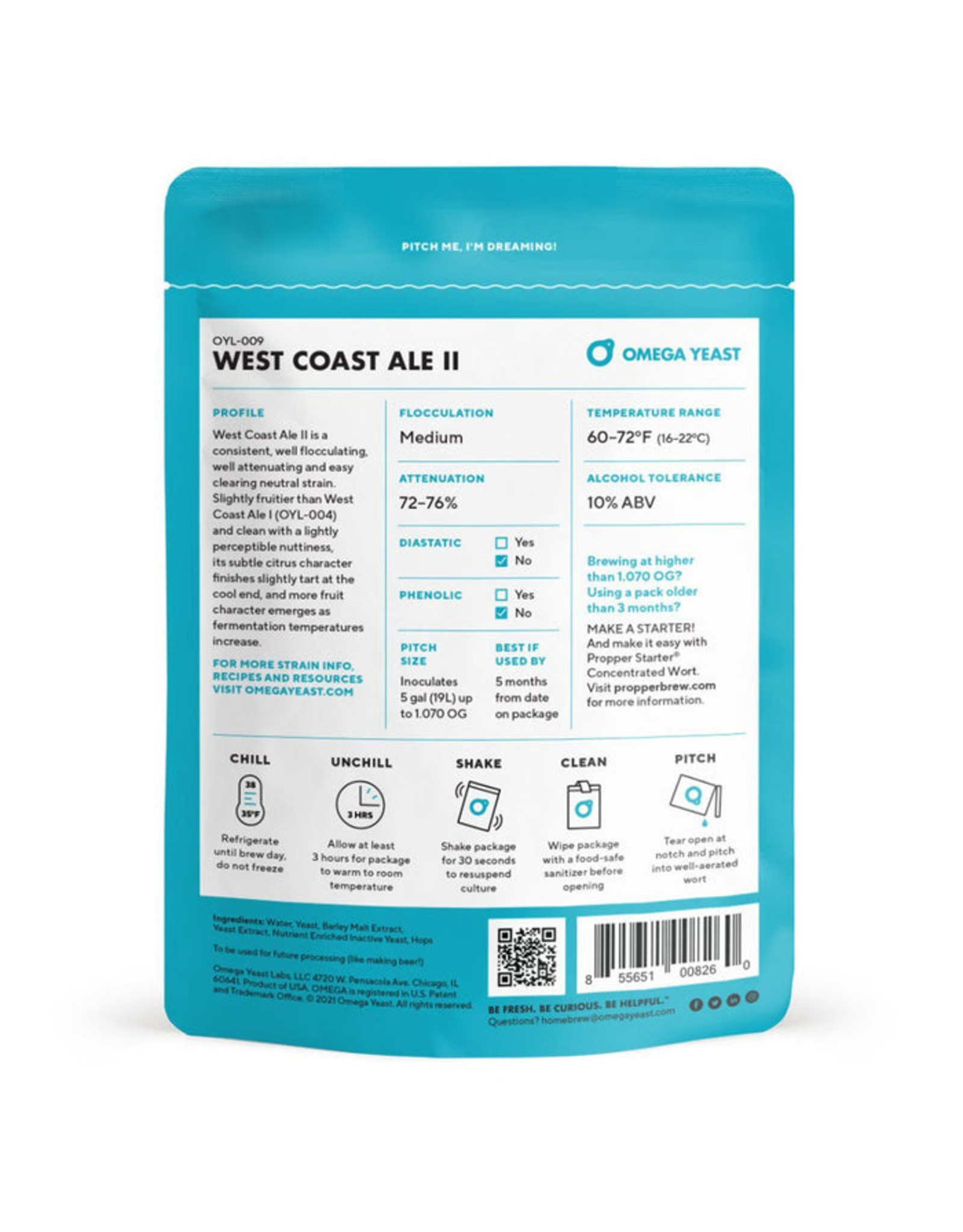 Omega Omega Yeast - West Coast Ale II