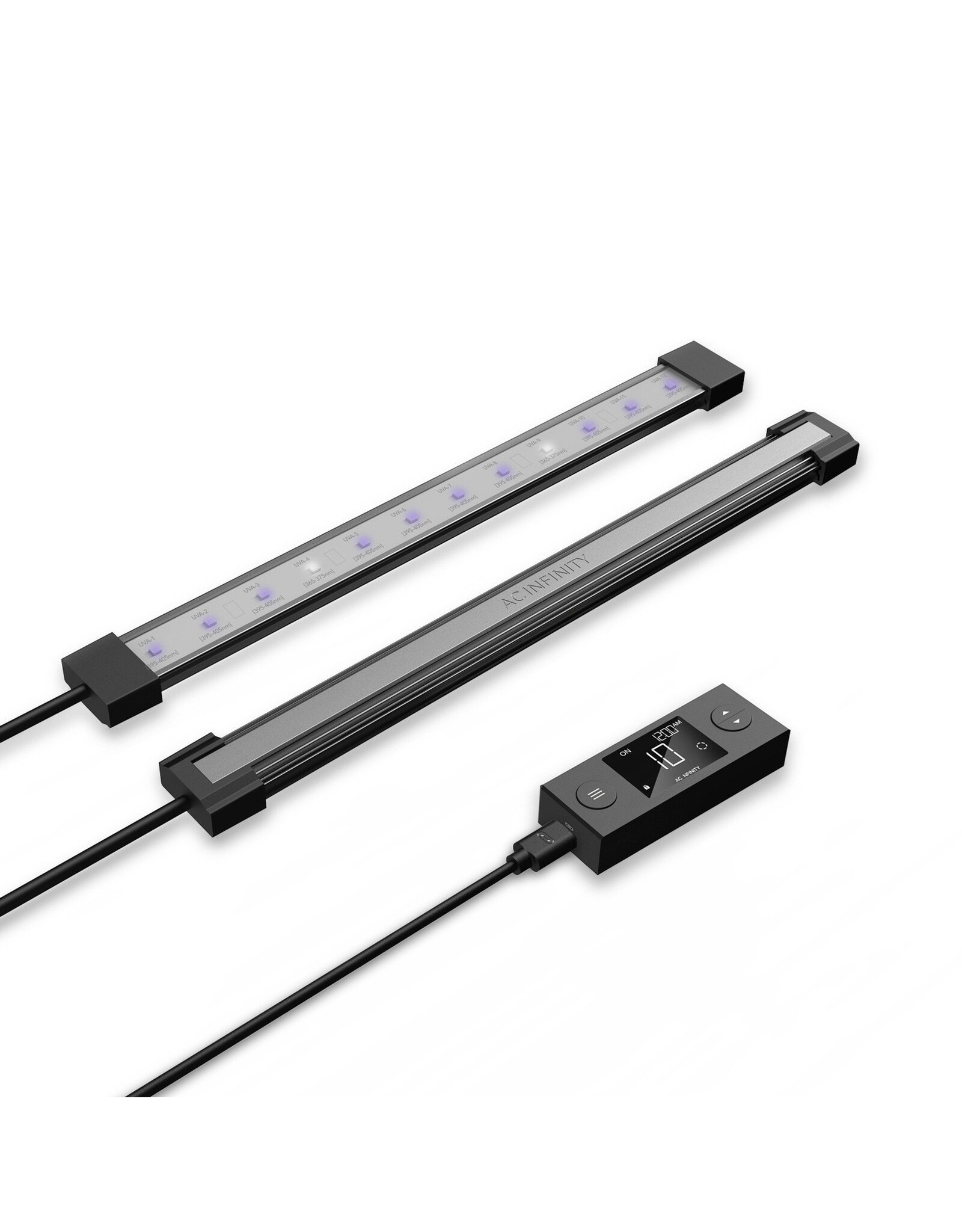 AC Infinity IONBEAM U2 Targeted Spectrum UV LED Grow Light Bars - 2 Bar Kit 11 Inch