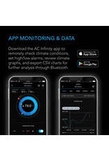 AC Infinity Cloudcom B1 Smart Thermo-Hygrometer w/ Data App and Integrated 12' Probe