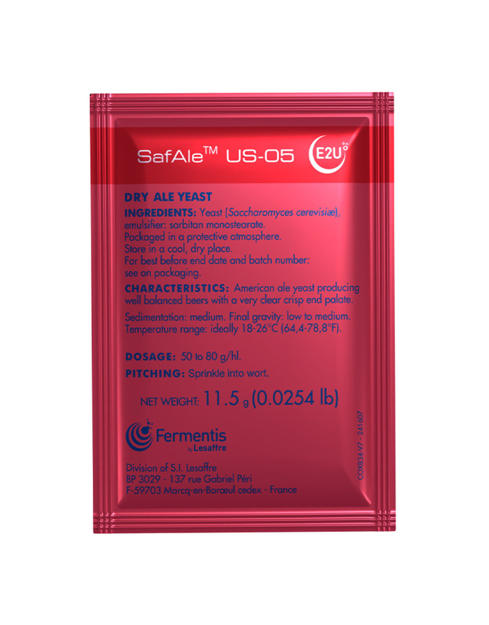 Fermentis Fermentis SafAle US-05 Dry Ale Yeast