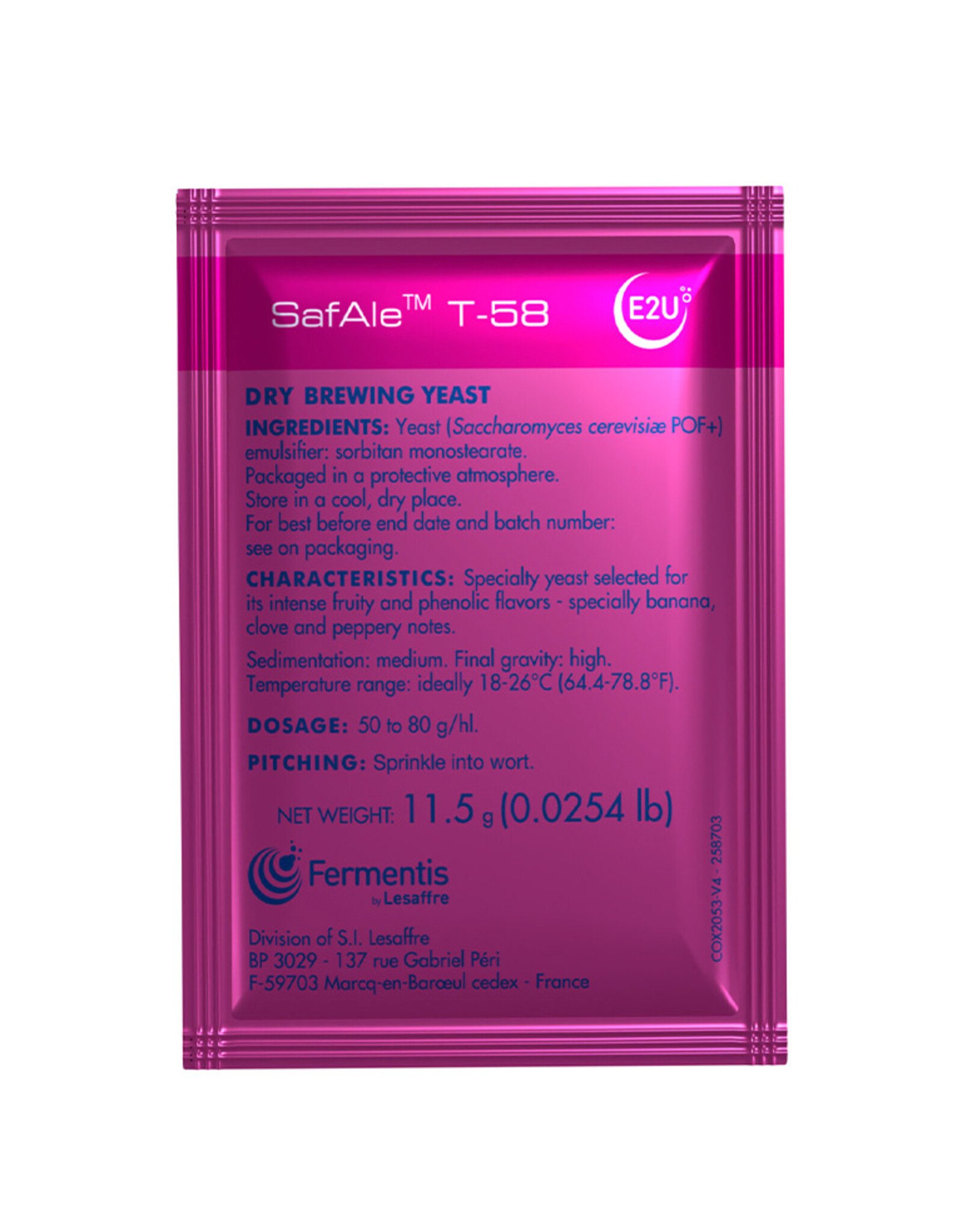 Fermentis Fermentis SafBrew T-58 Dry Brewing Yeast