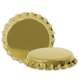 Caps - Beer Gold Crown Oxy Barrier (144/Bag)