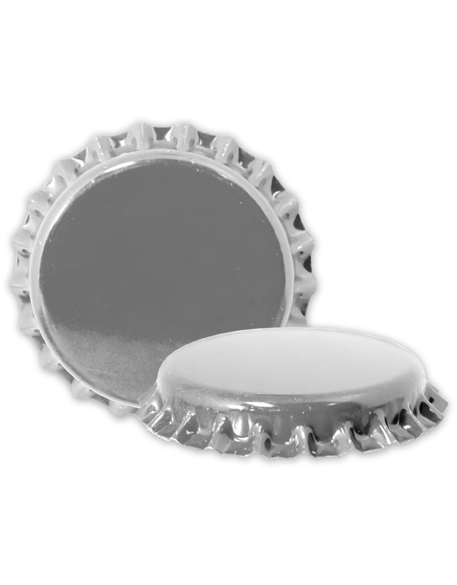Caps - Beer Silver Crown Oxy Barrier (144/Bag)