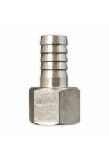 Stainless Steel 1/2" Barb x 1/2" Female NPT