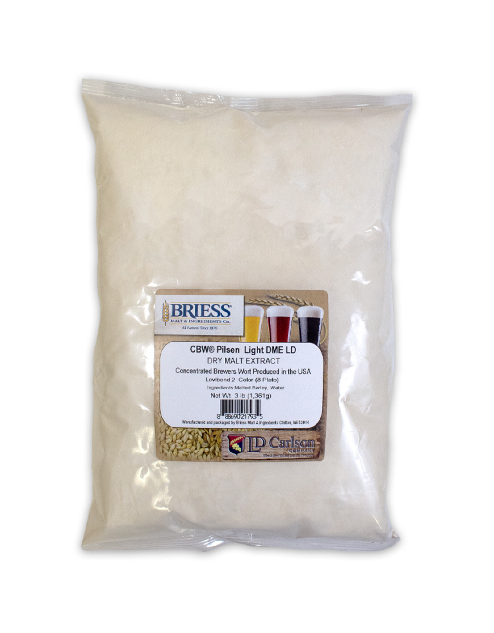 Briess Pilsen Light Dry Malt 3 Lb Bag