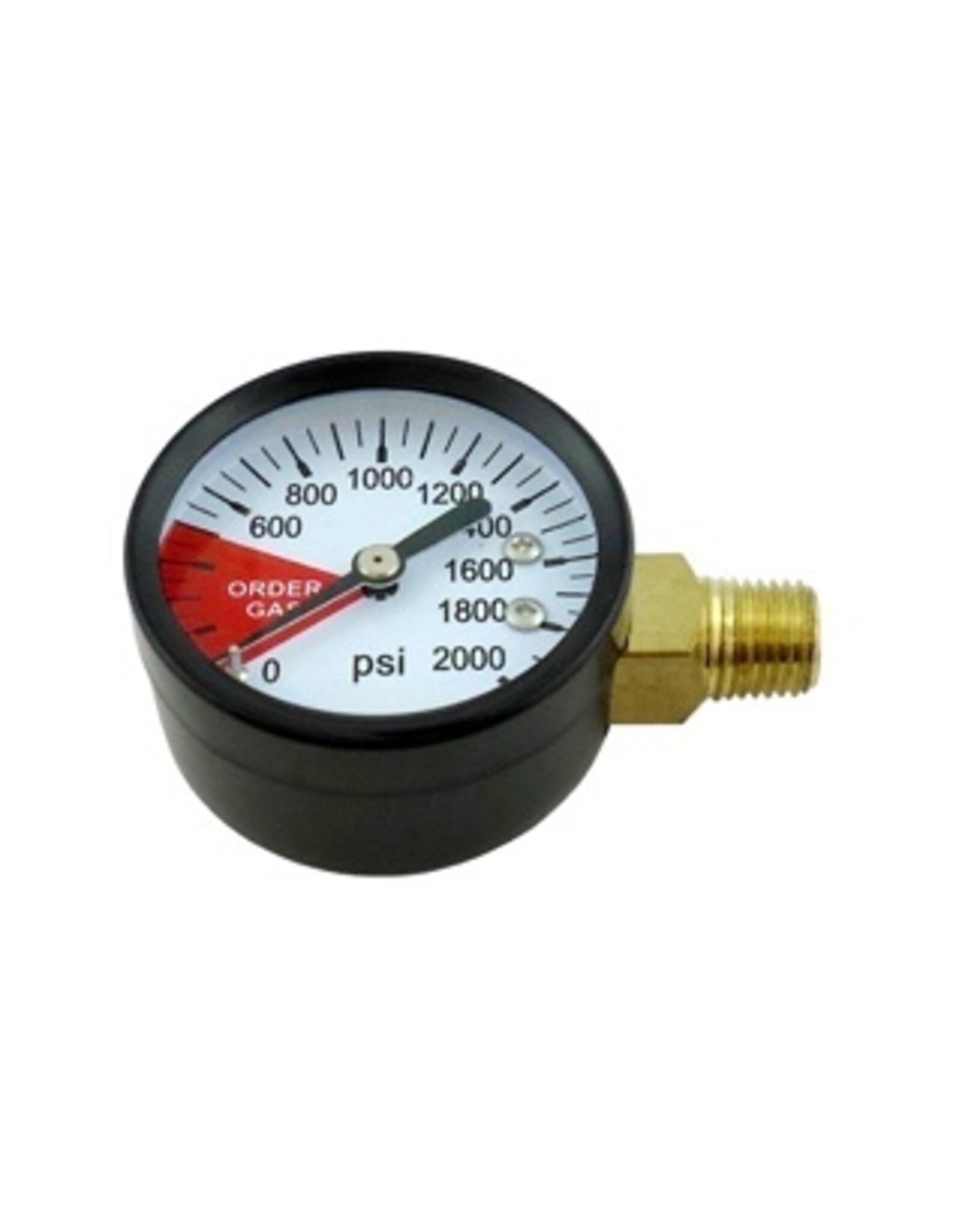 Gauge 2" 0-2000 lb Left Hand - 1/4" MPT