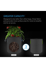 AC Infinity Heavy Duty Fabric Pot 5/Pack - ROUND 3 Gallon