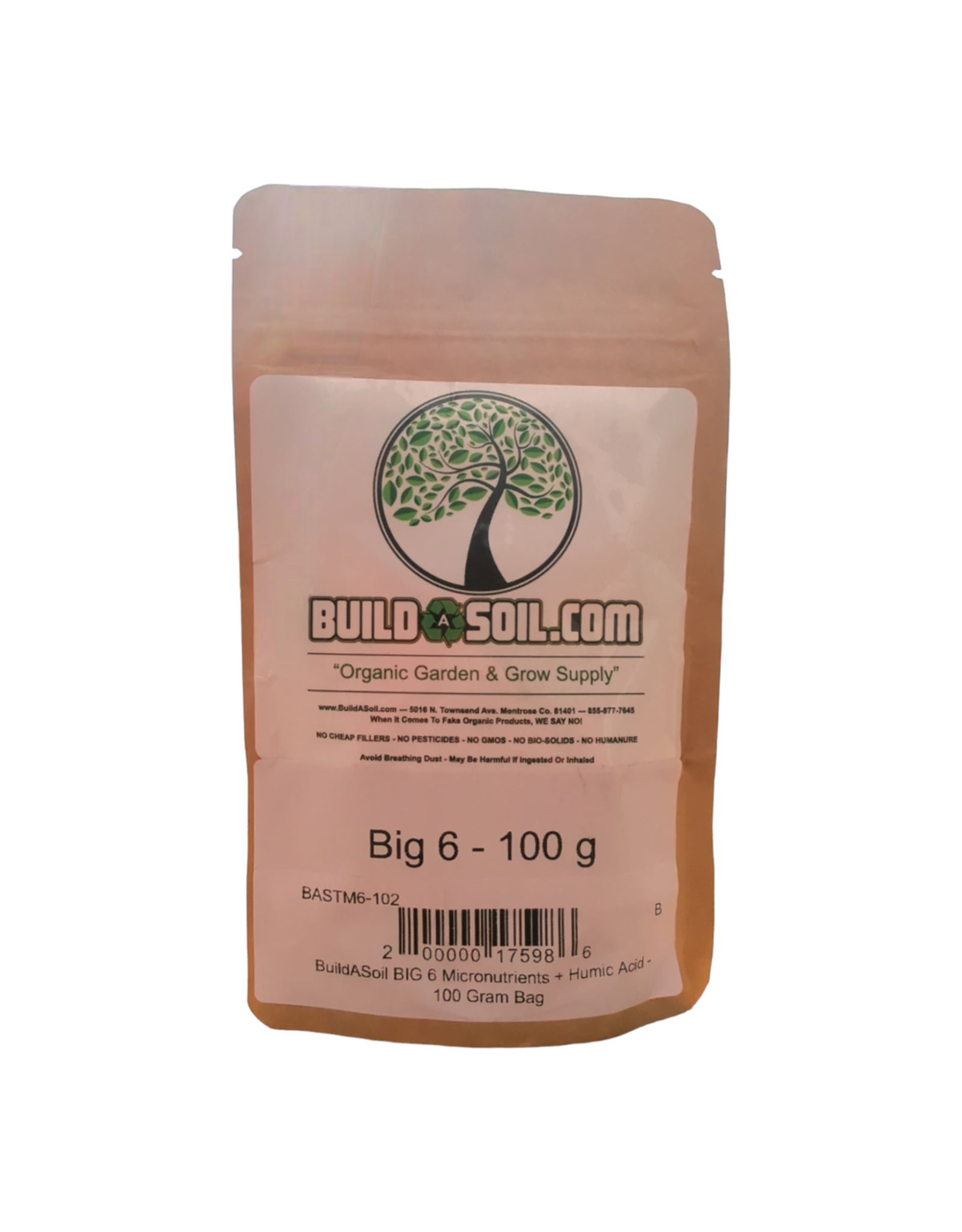 BuildASoil BuildASoil BIG 6 Micronutrients + Humic Acid - 100 Gram