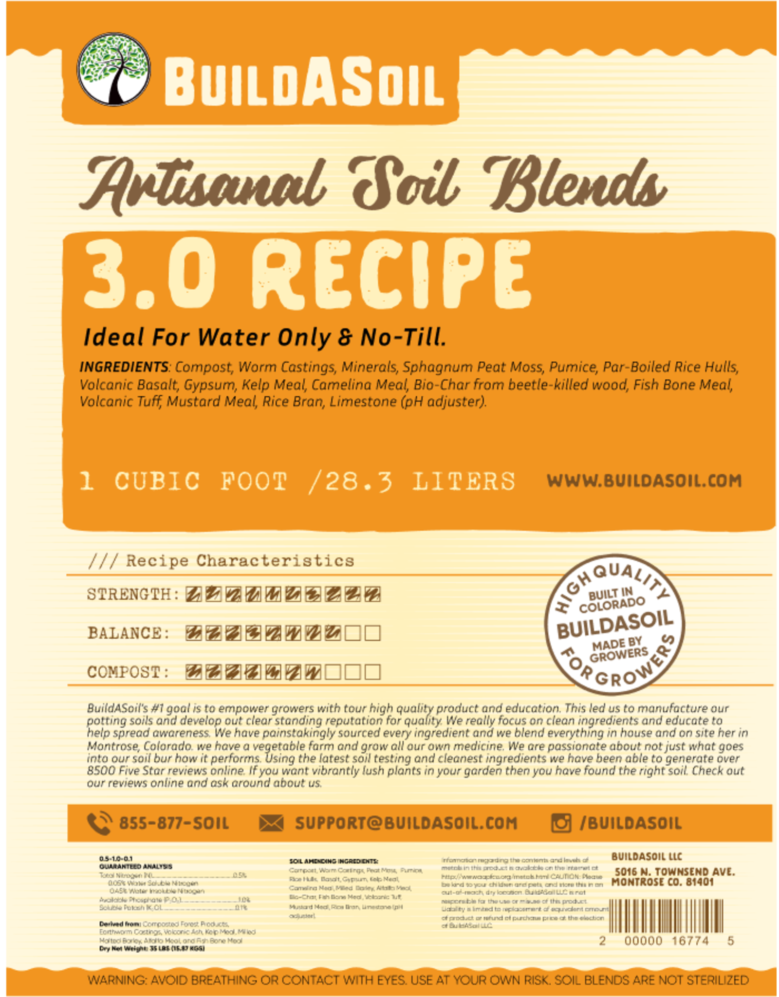 BuildASoil BuildASoil Potting Soil Recipe 3.0 - 1 cuft