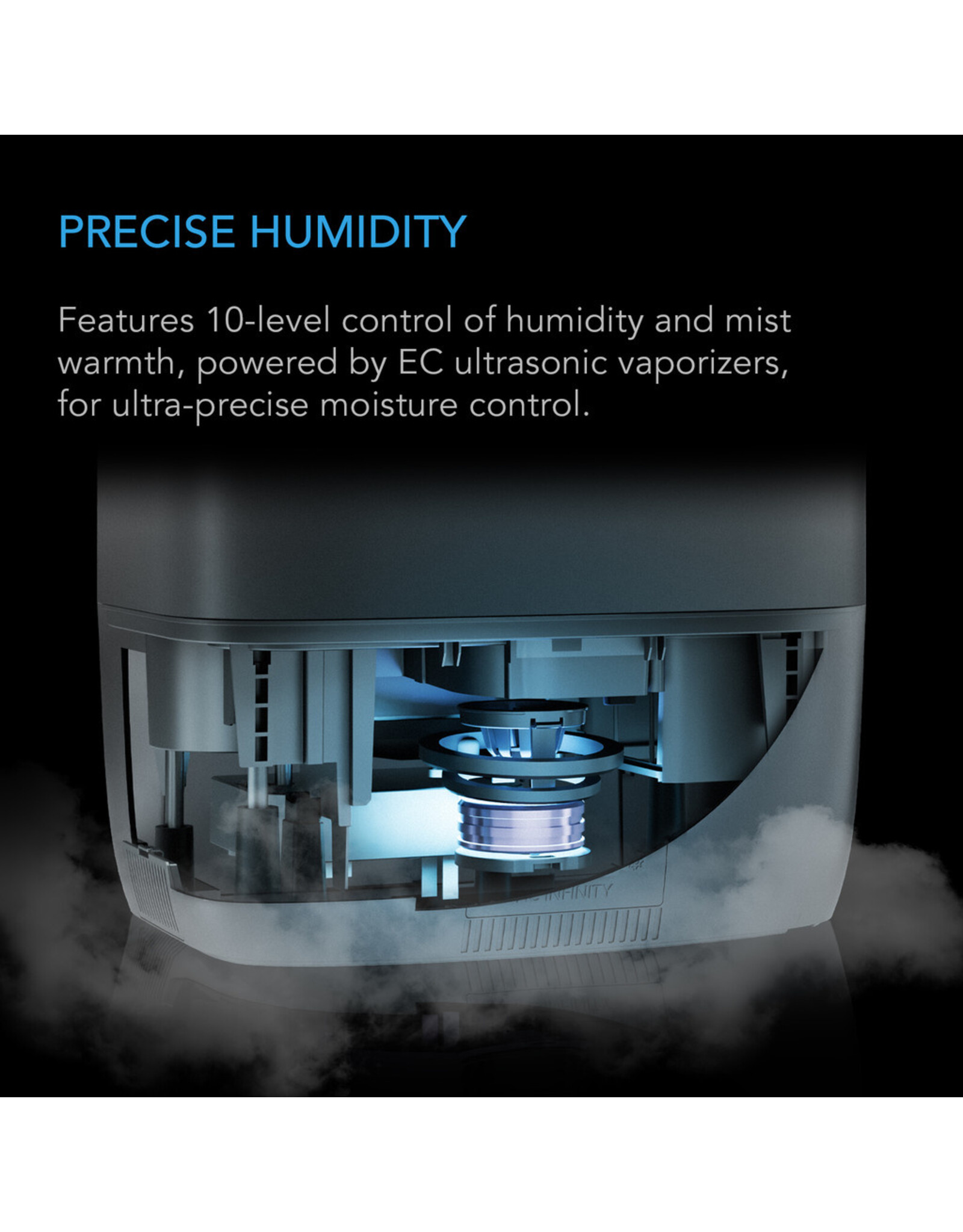 AC Infinity CLOUDFORGE T5 Humidifier w/ Smart Controls, Targeted Vaporizing - 9L