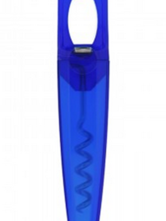Accessories-Corkscrew Corkscrew, Traveler's Blue Translucent