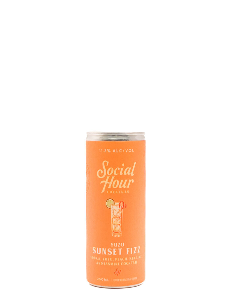 Spirits-Ready to Drink Social Hour Cocktails 'Yuzu Sunset Fizz' Can 250ml