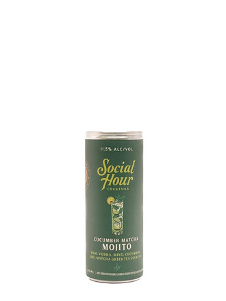 Spirits-Ready to Drink Social Hour Cocktails 'Cucumber Matcha Mojito' Can 250ml