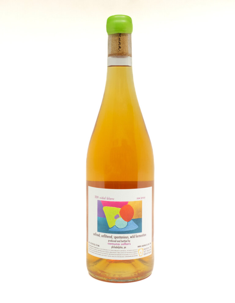 Wine-Orange/Skin-fermented Camuna Cellars Vidal Blanc New Jersey 2024
