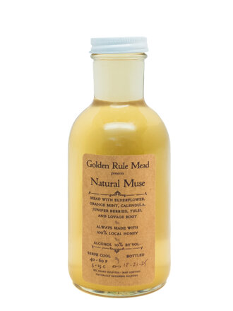 Cider-Mead Golden Rule Mead 'Natural Muse' Dry Mead Vermont 355ml