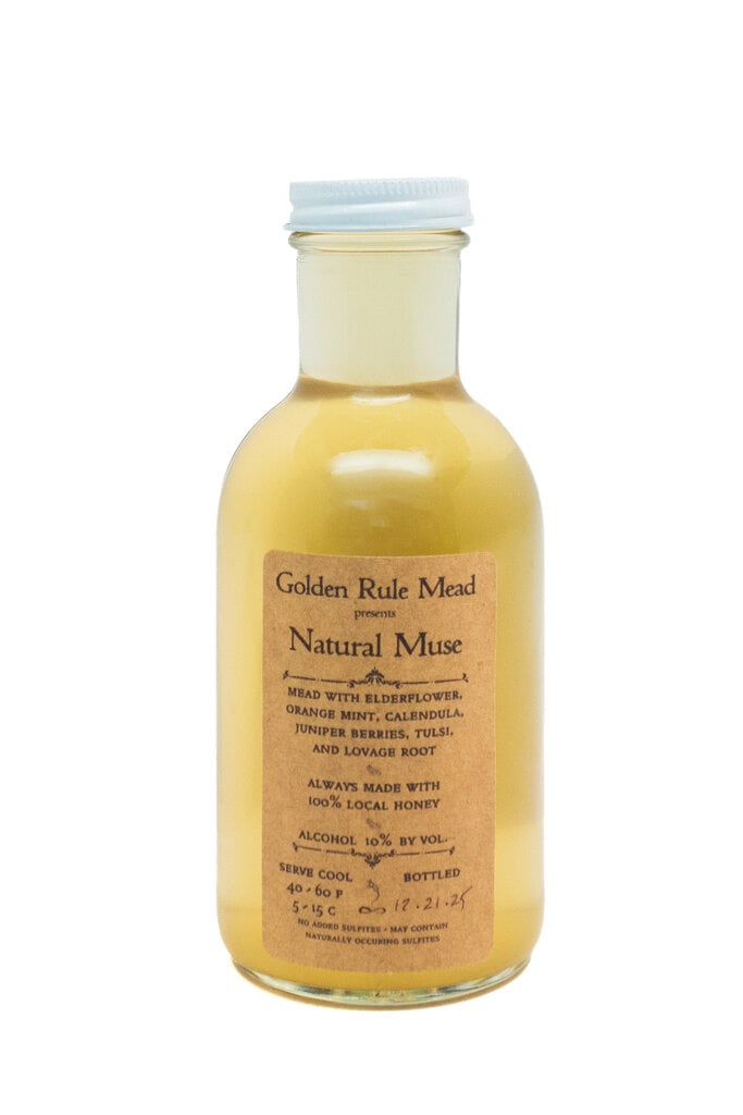 Cider-Mead Golden Rule Mead 'Natural Muse' Dry Mead Vermont 355ml