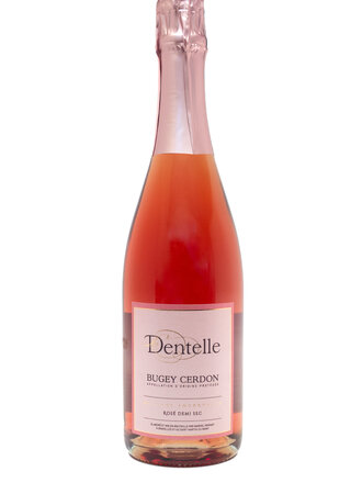 Wine-Sparkling-Cremant La Dentelle Bugey Cerdon AOP Méthode Ancestrale Rosé Demi Sec NV