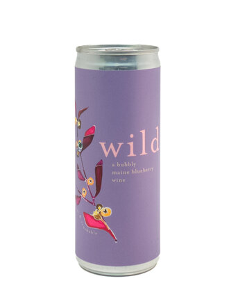 Spirits-Ready to Drink RAS Wines 'Wild' Sparkling Wild Maine Blueberry Wine Can 250ml