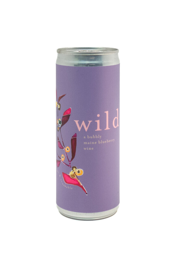 Spirits-Ready to Drink RAS Wines 'Wild' Sparkling Wild Maine Blueberry Wine Can 250ml