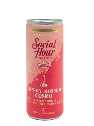 Spirits-Ready to Drink Social Hour Cocktails 'Cherry Blossom Cosmo' Can 250ml