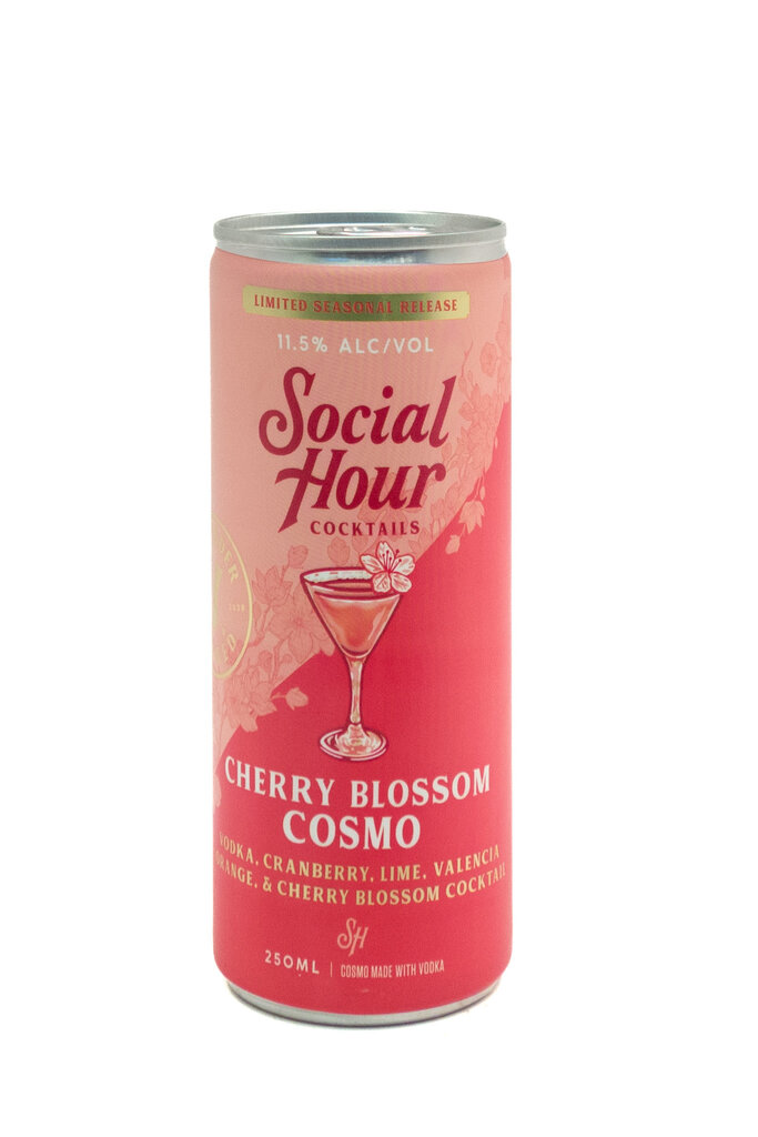 Spirits-Ready to Drink Social Hour Cocktails 'Cherry Blossom Cosmo' Can 250ml