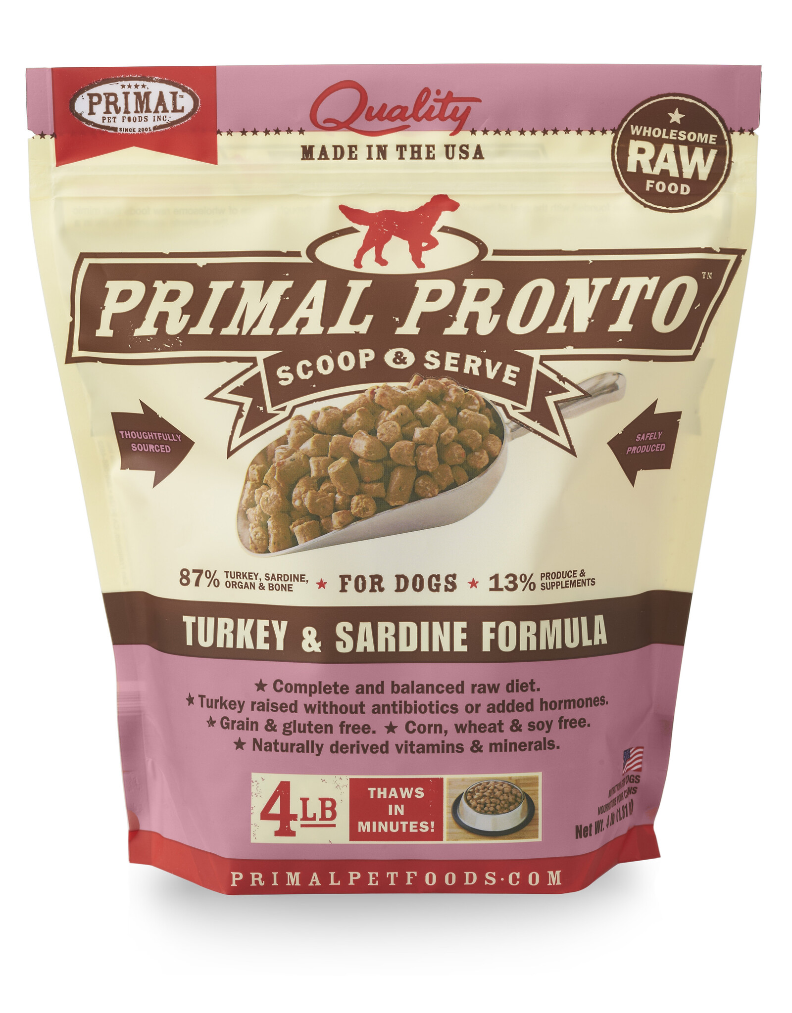 Primal Primal Pronto Turkey & Sardine 4lb