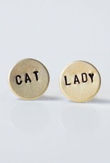 Grey Theory Mill Earrings - Cat Lady Circles