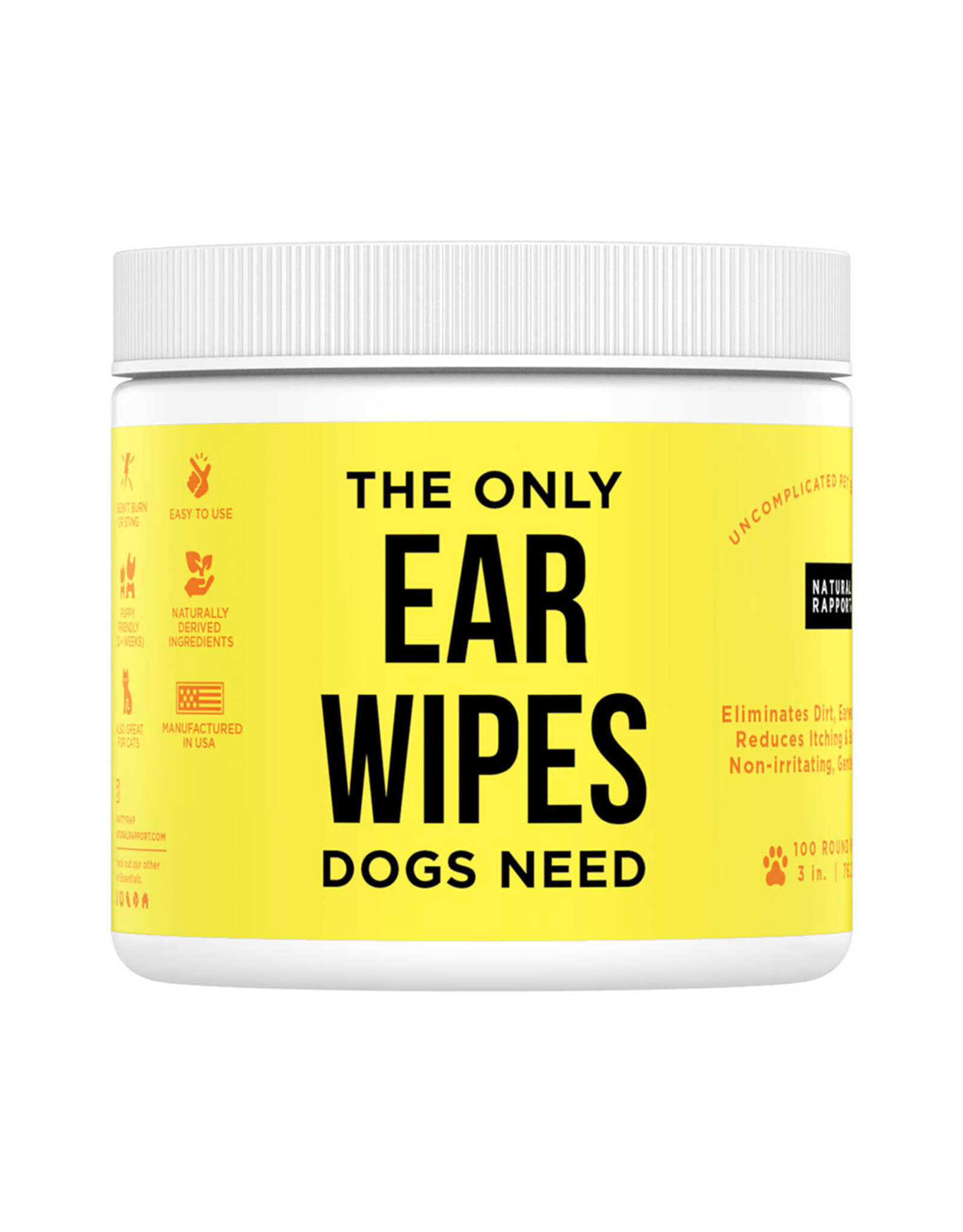 Natural Rapport Ear Wipes 100ct
