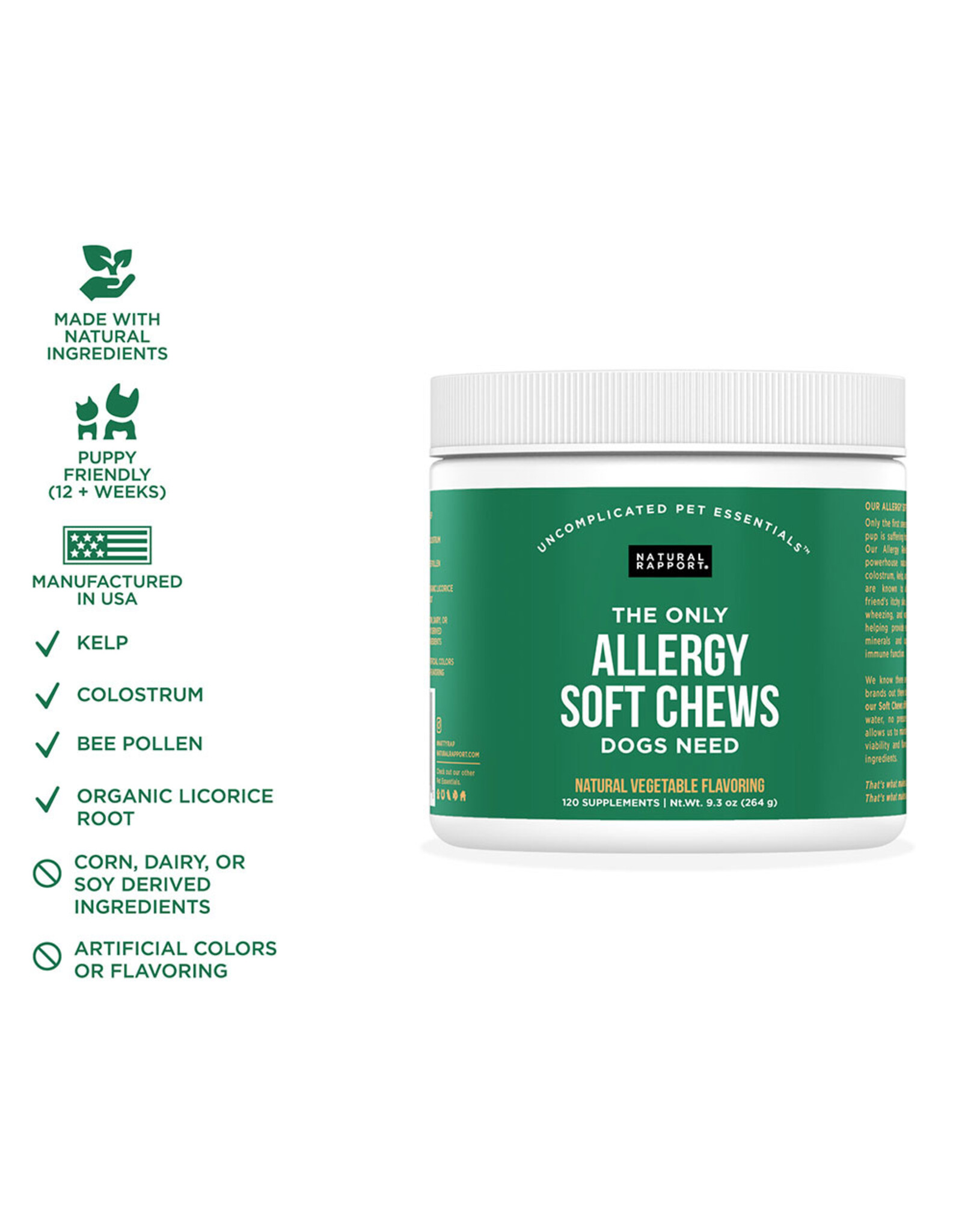 Natural Rapport Allergy Soft Chews 120ct