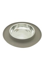 Messy Mutts Messy Cats - Gray Silicone Bowl