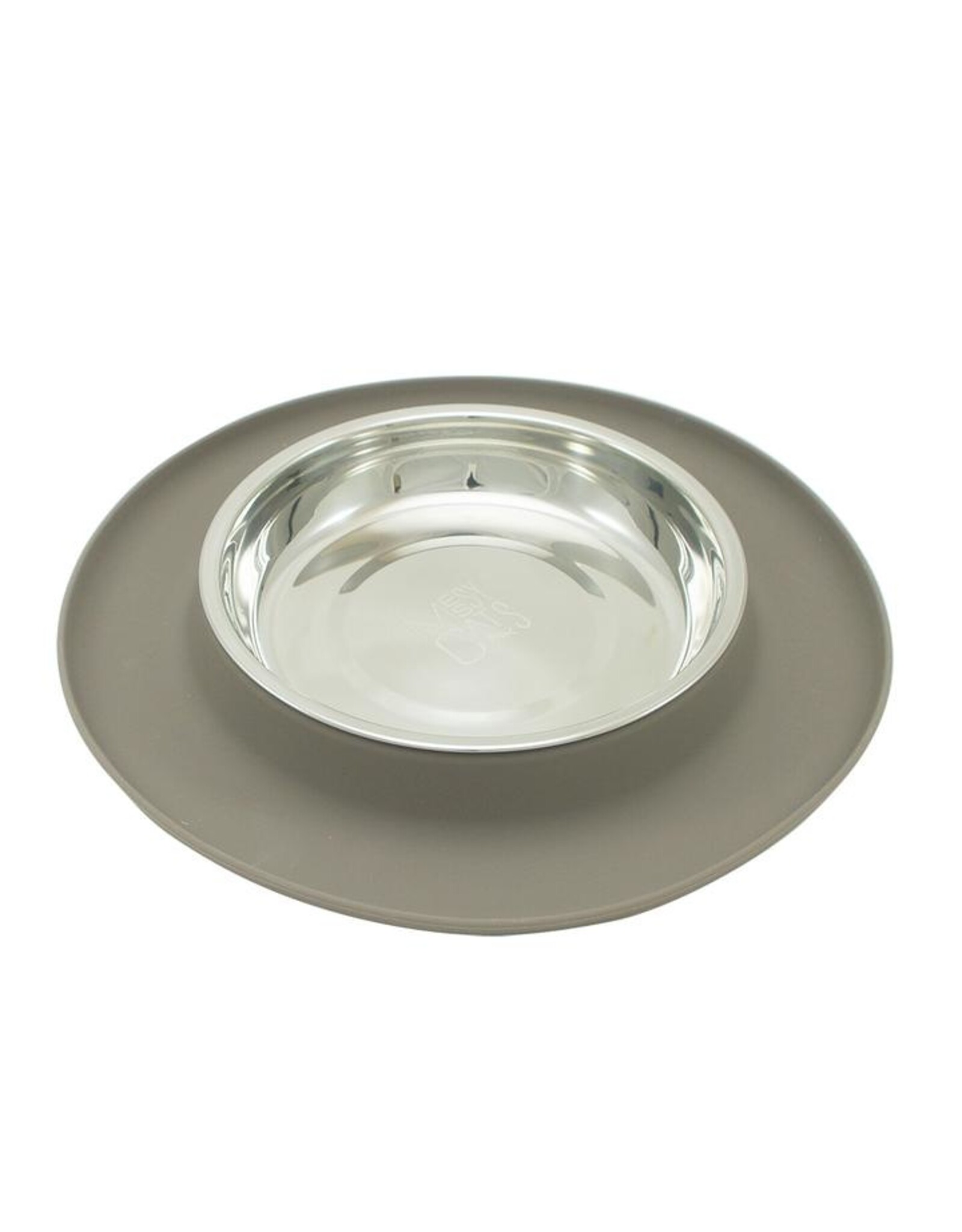 Messy Mutts Messy Cats - Gray Silicone Bowl