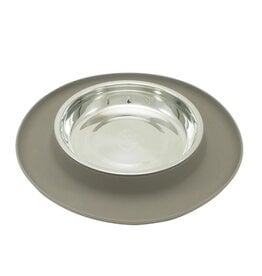 Messy Mutts Messy Cats - Gray Silicone Bowl