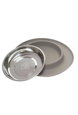 Messy Mutts Messy Cats - Gray Silicone Bowl