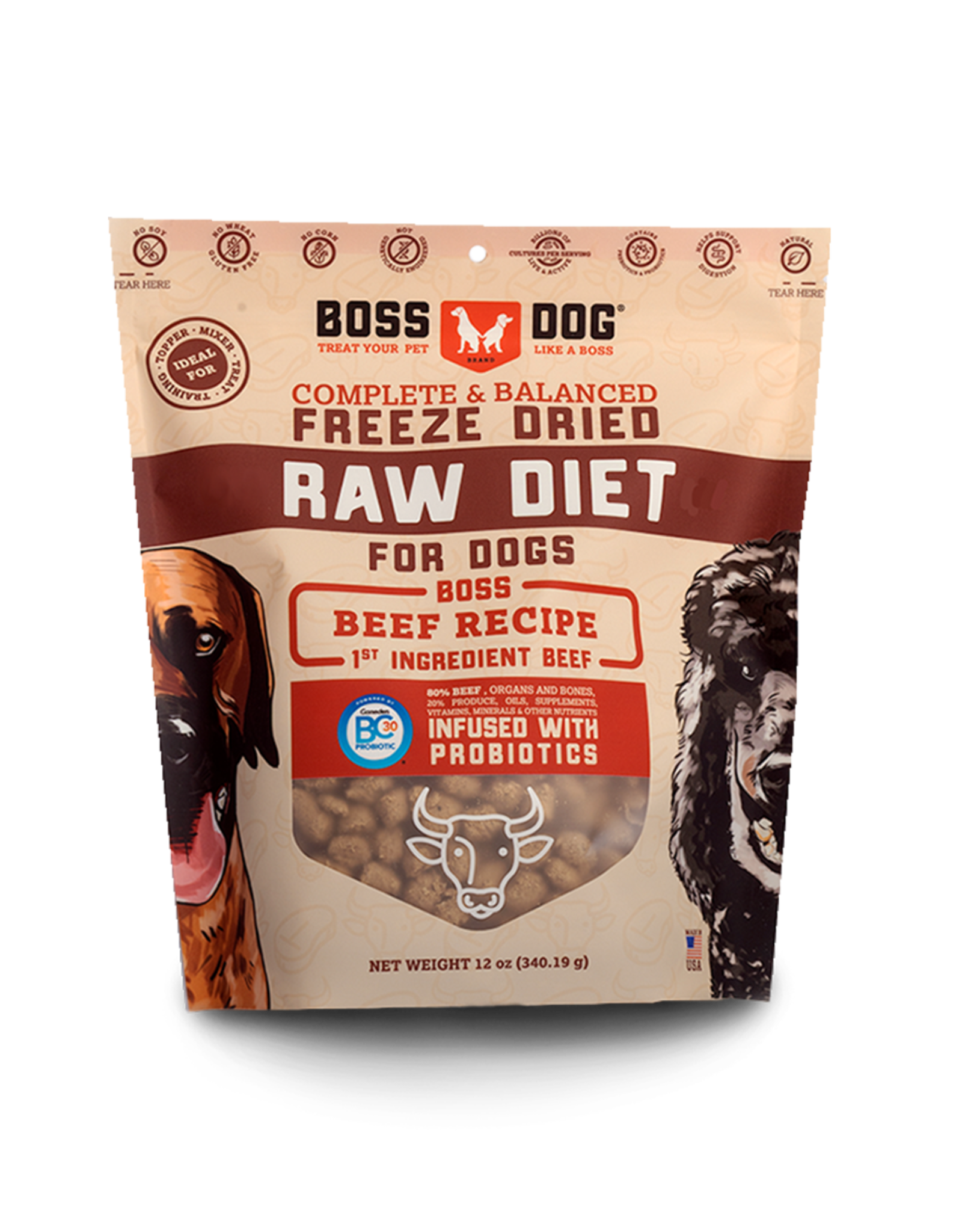 BossDog Boss Dog  Freeze Dried Beef 12oz