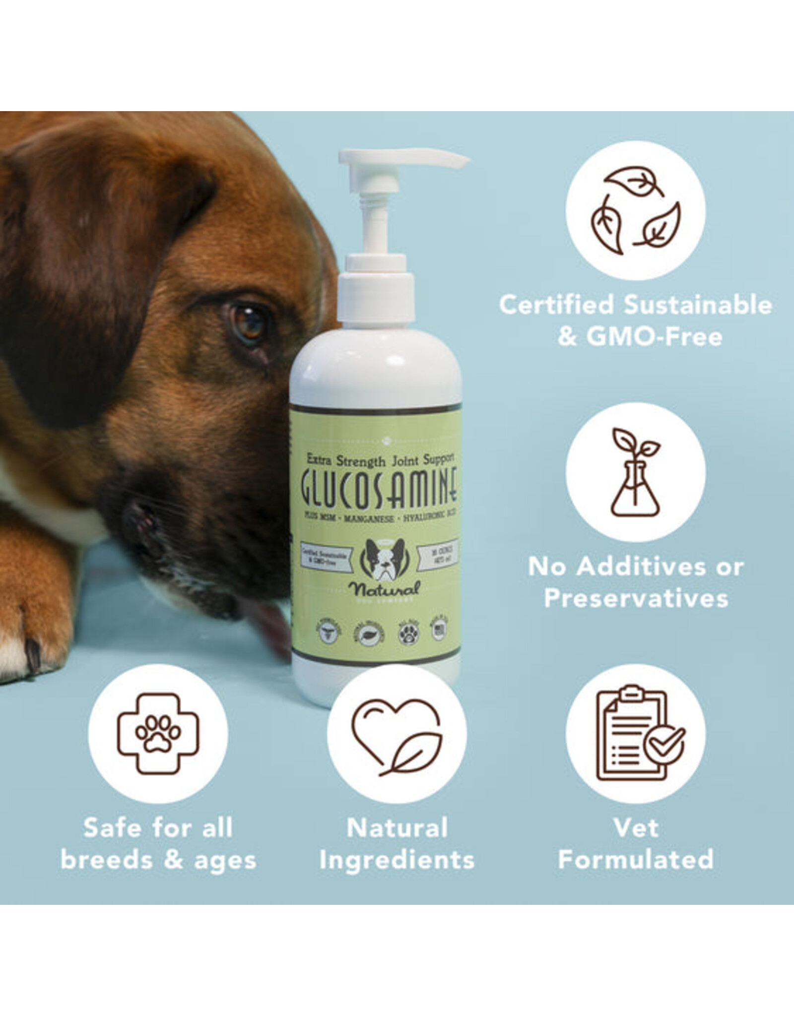 Natural Dog Co. Liquid Glucosamine 16oz