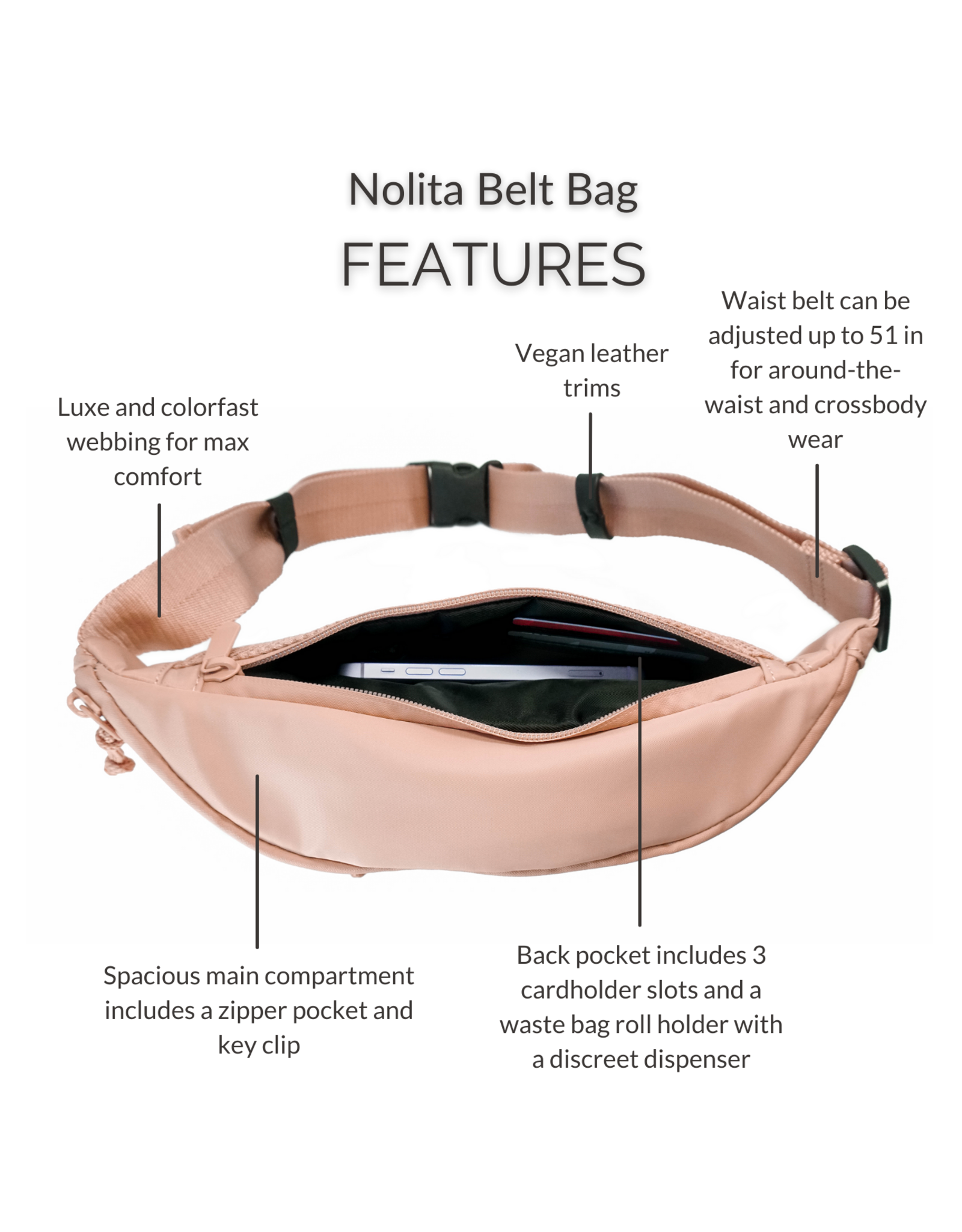 Django Pink Nolita Belt Bag