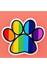 Bad Tags Pride Rainbow Paw Print Sticker