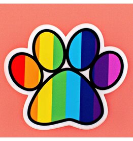 Bad Tags Pride Rainbow Paw Print Sticker