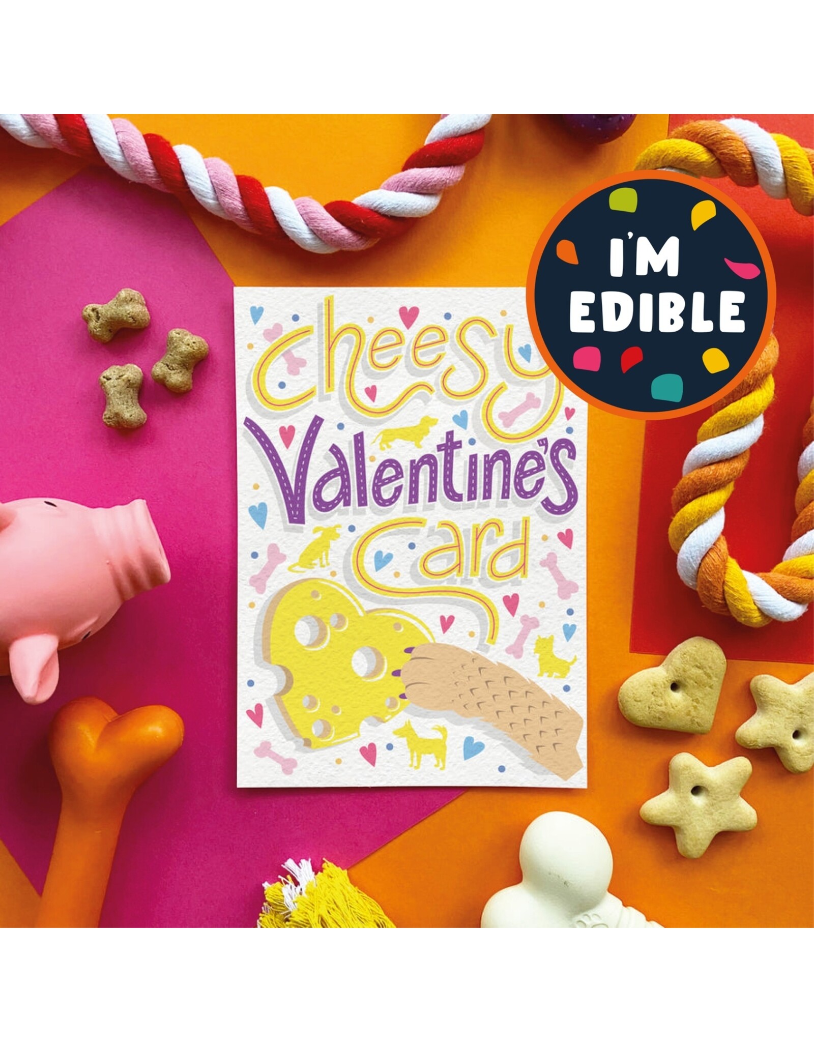 Scoff Paper Scoff Paper - Cheese Valentines Edible Card