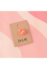 Em & Me Studio Flourescent Pink "Microchipped" Tag